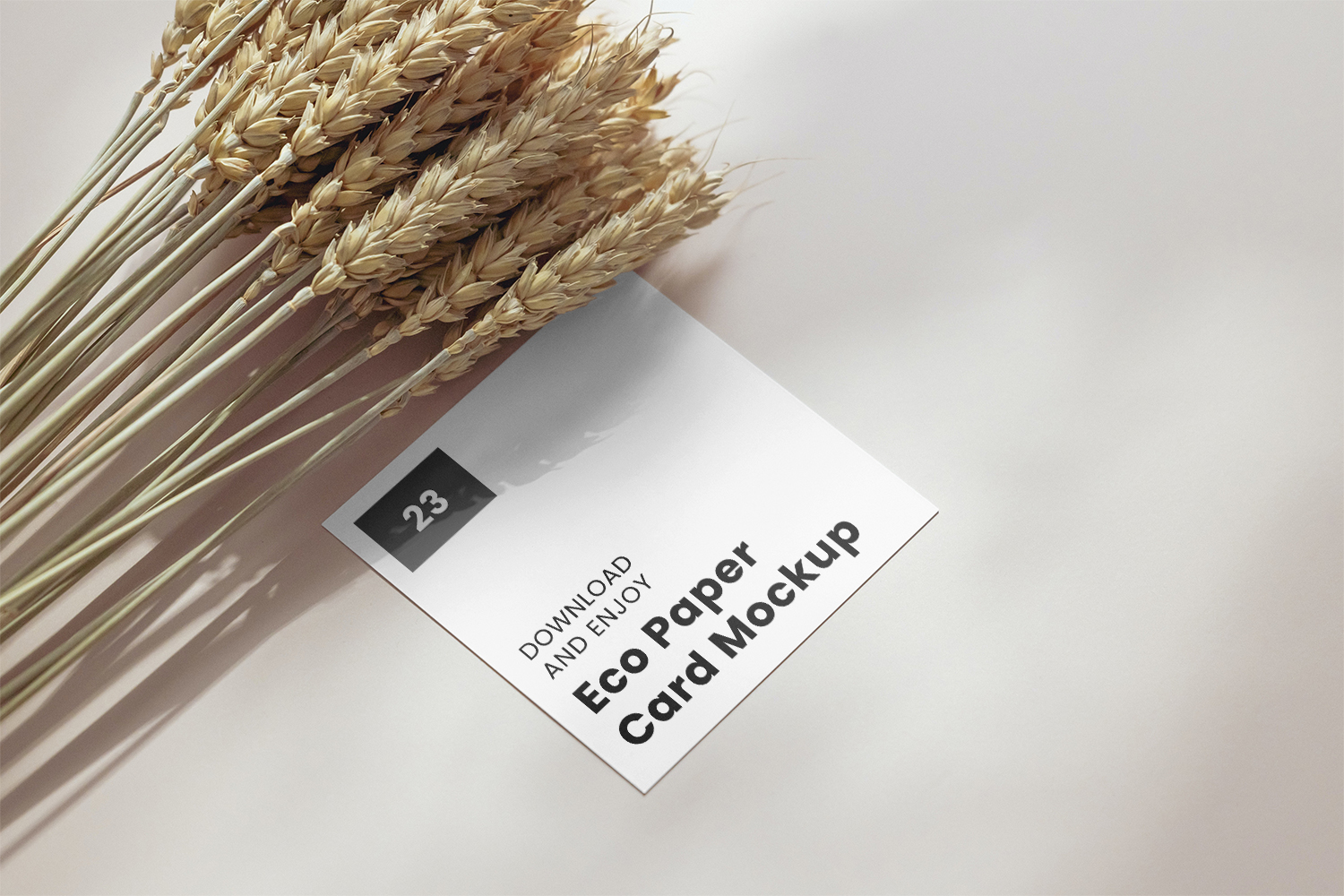 Square Card with Cereal Free Mockup