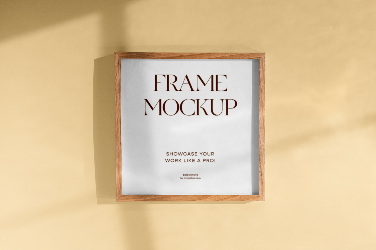 Square Frame on Wall Free Mockup