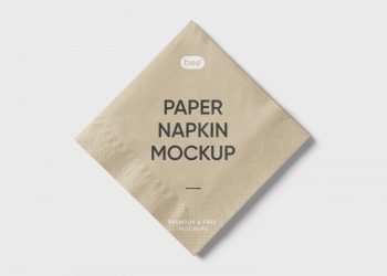 Square Napkin Free Mockup