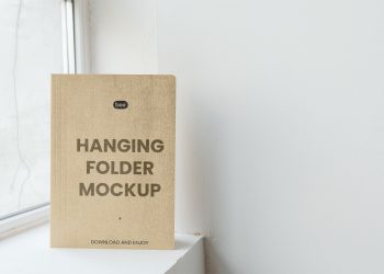 Standing Folder Free Mockup