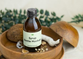 Syrup Bottle Free Mockup