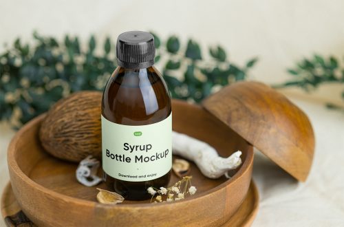 Syrup Bottle Free Mockup