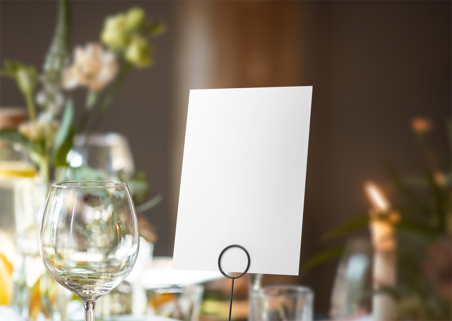 Table Number Free Mockup