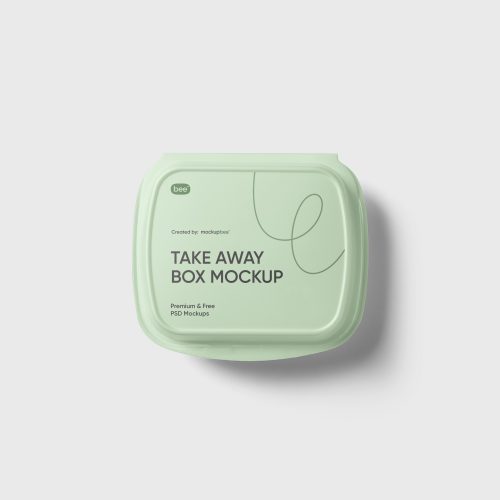 Take Away Box Free Mockup