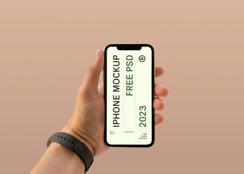 iPhone in Hand Free Mockup