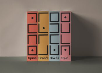 Boxes Spine Packaging Free Mockup