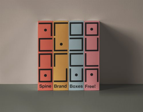 Boxes Spine Packaging Free Mockup