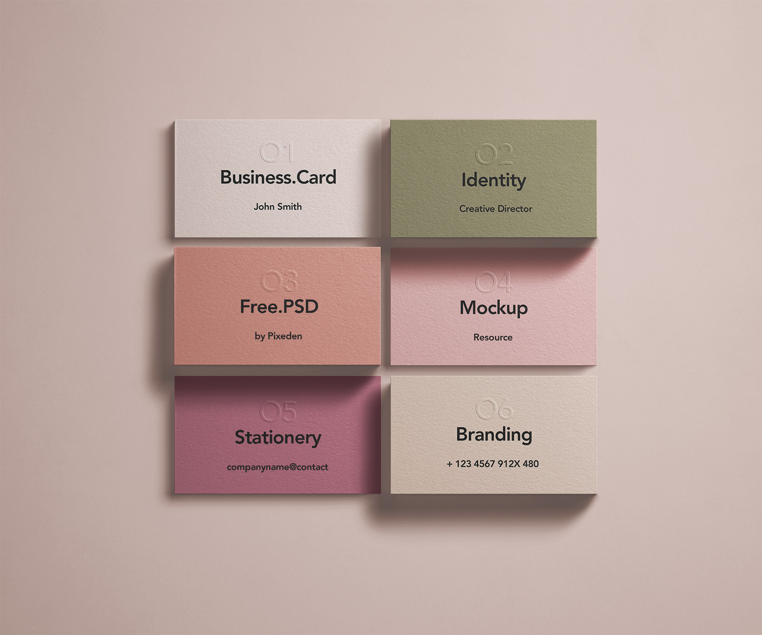 Branding Identity Business Card Free Mockup