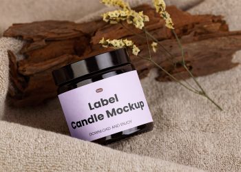 Cosmetic Jar with Label Free Mockup