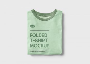 Folded T-Shirt Free Mockup