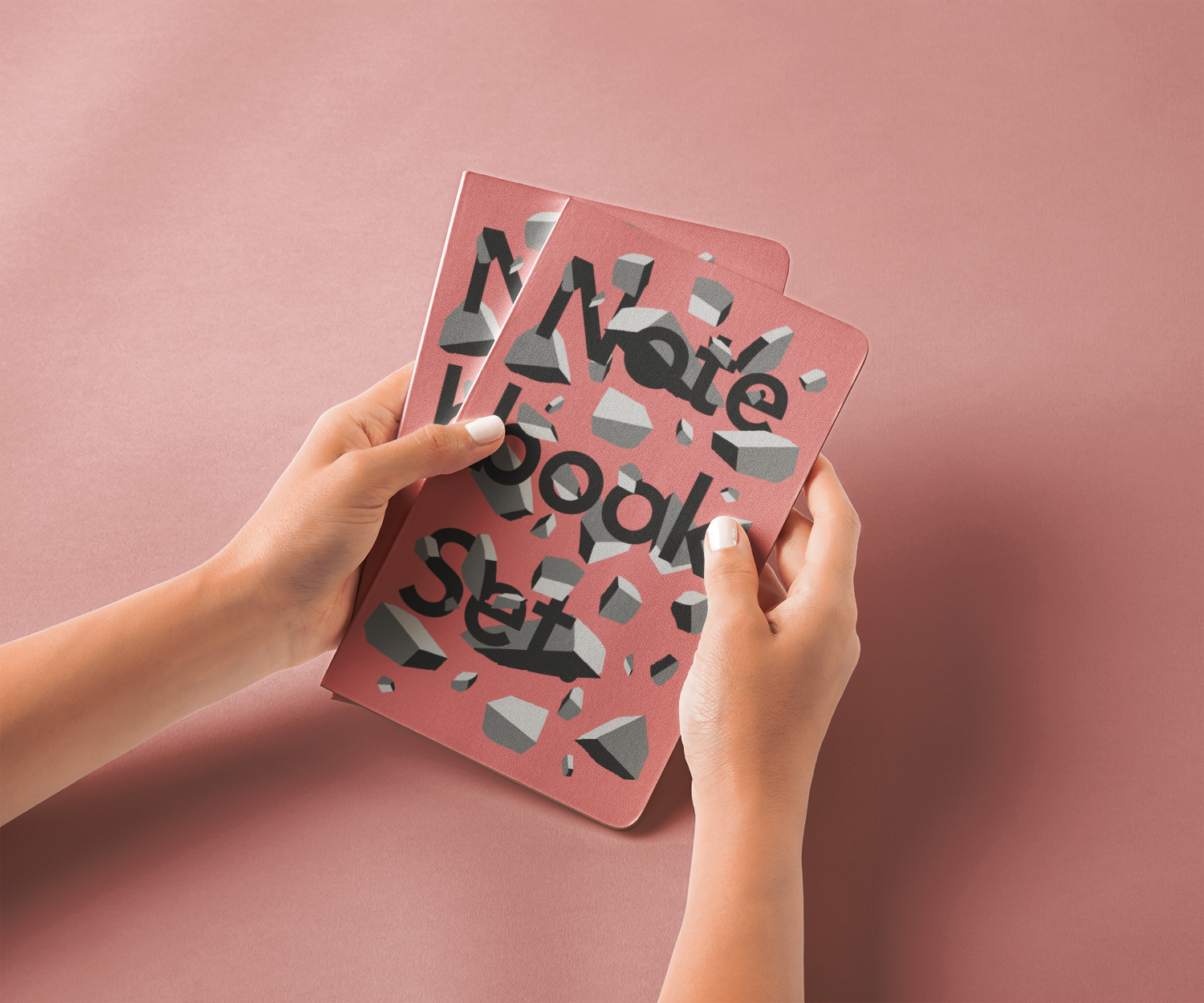Hands Holding Notebook Free Mockup