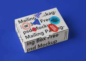 Mail Packaging Cardboard Box Free Mockup