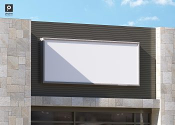 On Store Billboard Sign Free Mockup