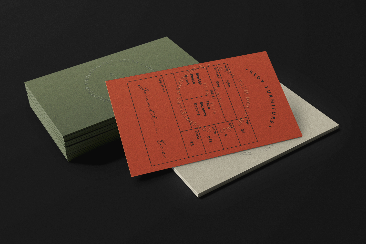 Posh Business Cards Free Mockup