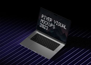 Ridges Foam Macbook 16 Pro Free Mockup