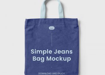 Simple Jeans Bag Free Mockup