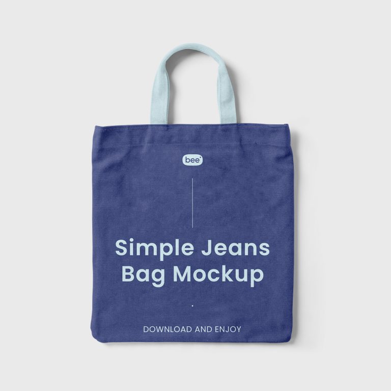 Simple Jeans Bag Free Mockup
