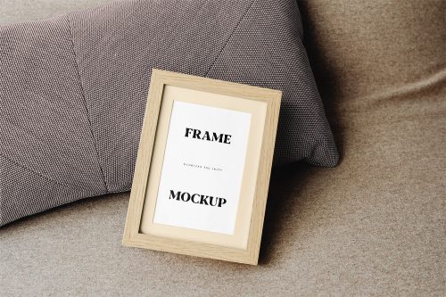 Small Wooden Frame Free Mockup