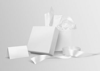 Square Gift Box Free Mockup