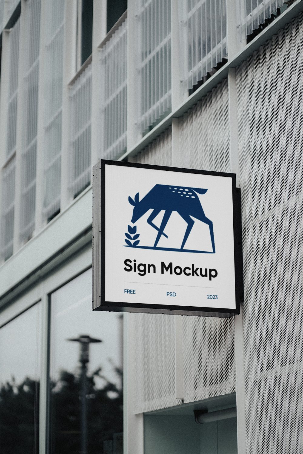 Square Sign Free Mockup