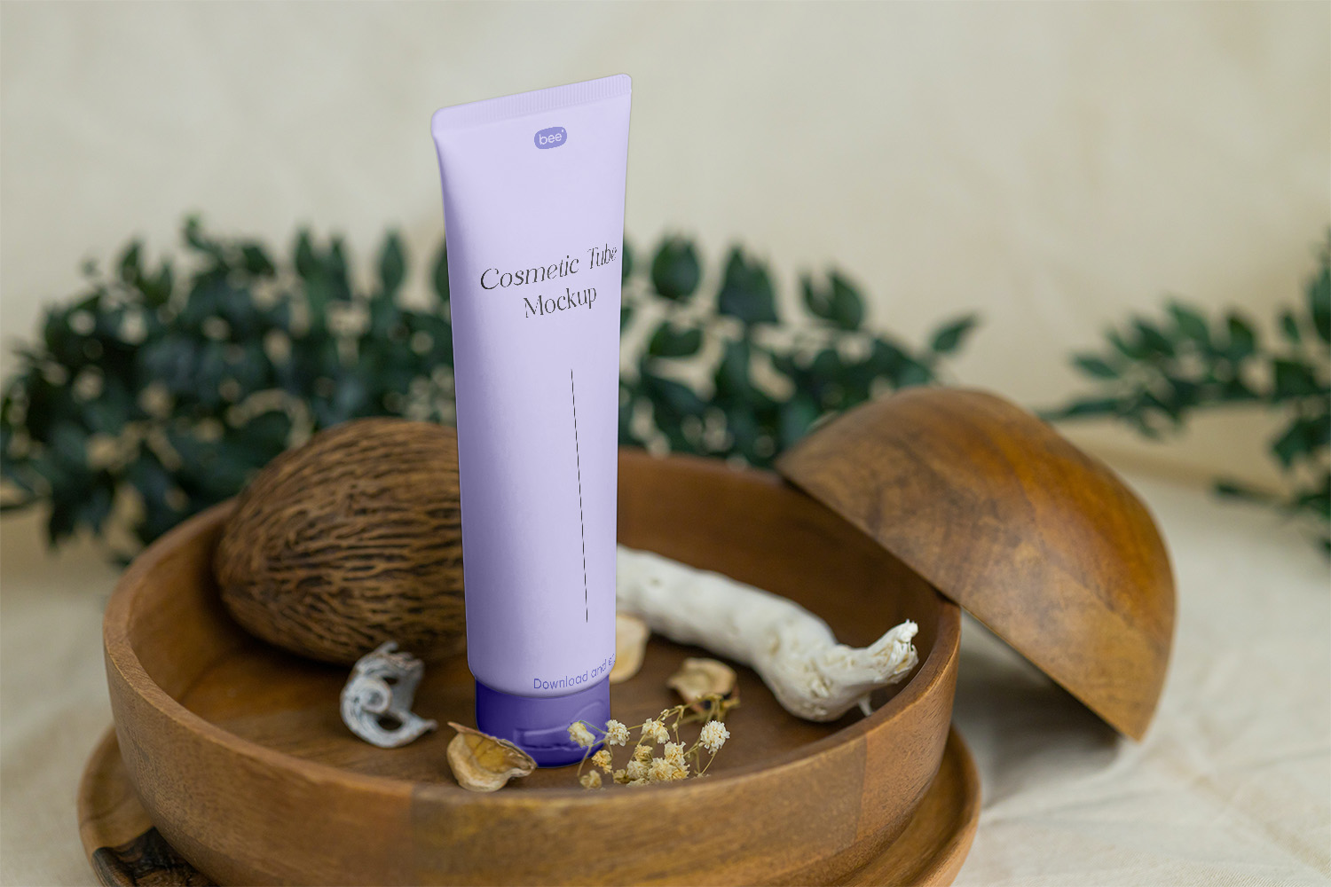 Standing Cosmetic Tube Free Mockup