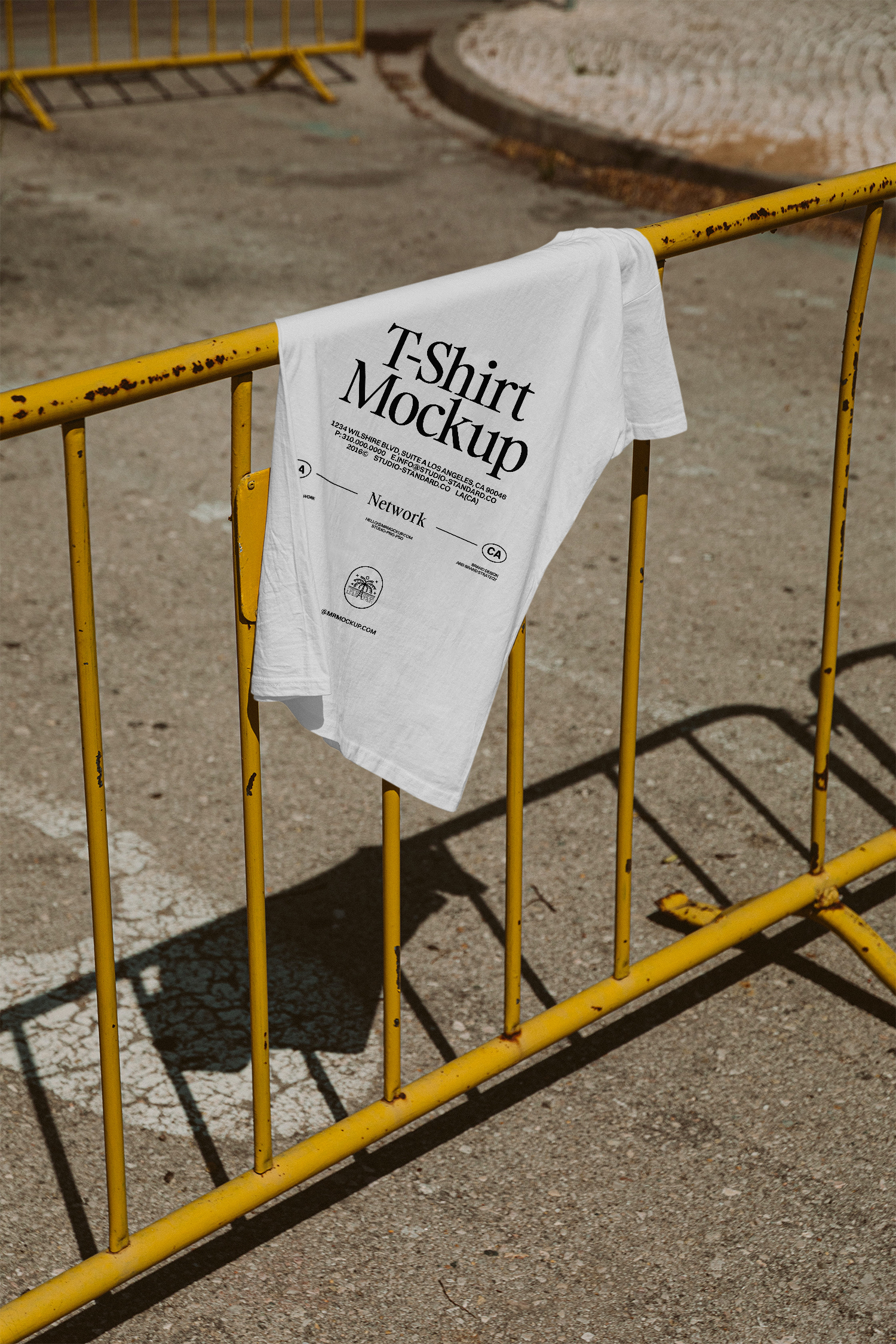 T-Shirt on Street Free Mockup