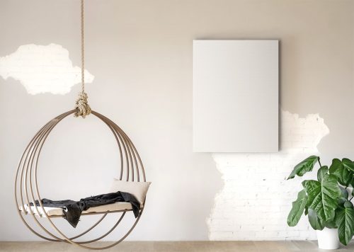 Vertical Wall Canvas Frame Free Mockup