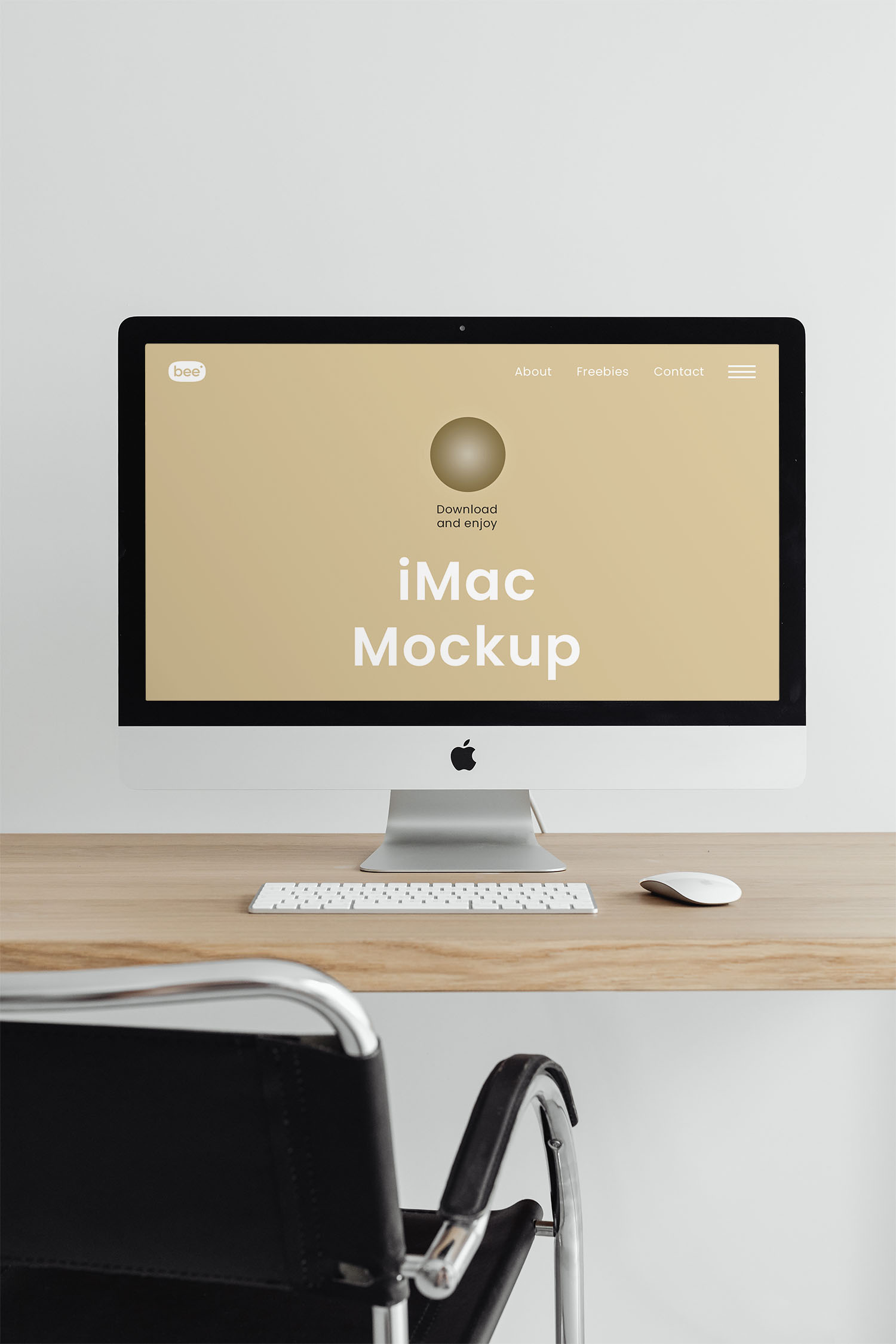 iMac Front View Free Mockup
