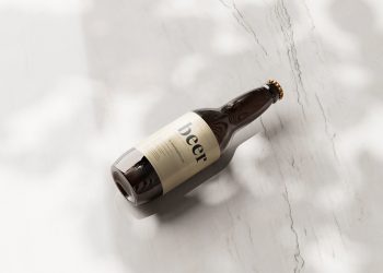 Animated Beer Bottle Free Mockup