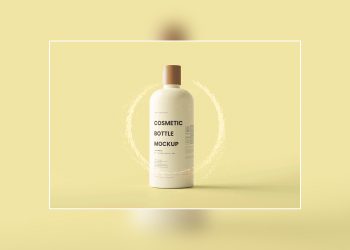 Animated Cosmetic Bottle Free Mockup