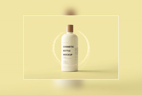 Animated Cosmetic Bottle Free Mockup