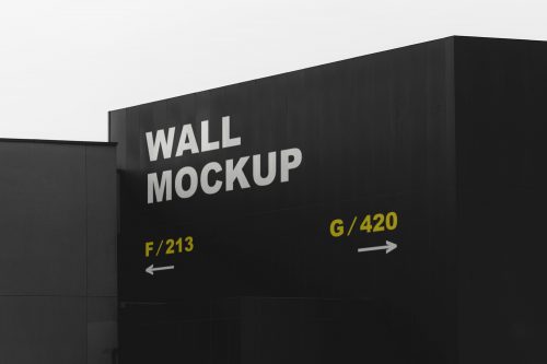 Black Wall Free Mockup