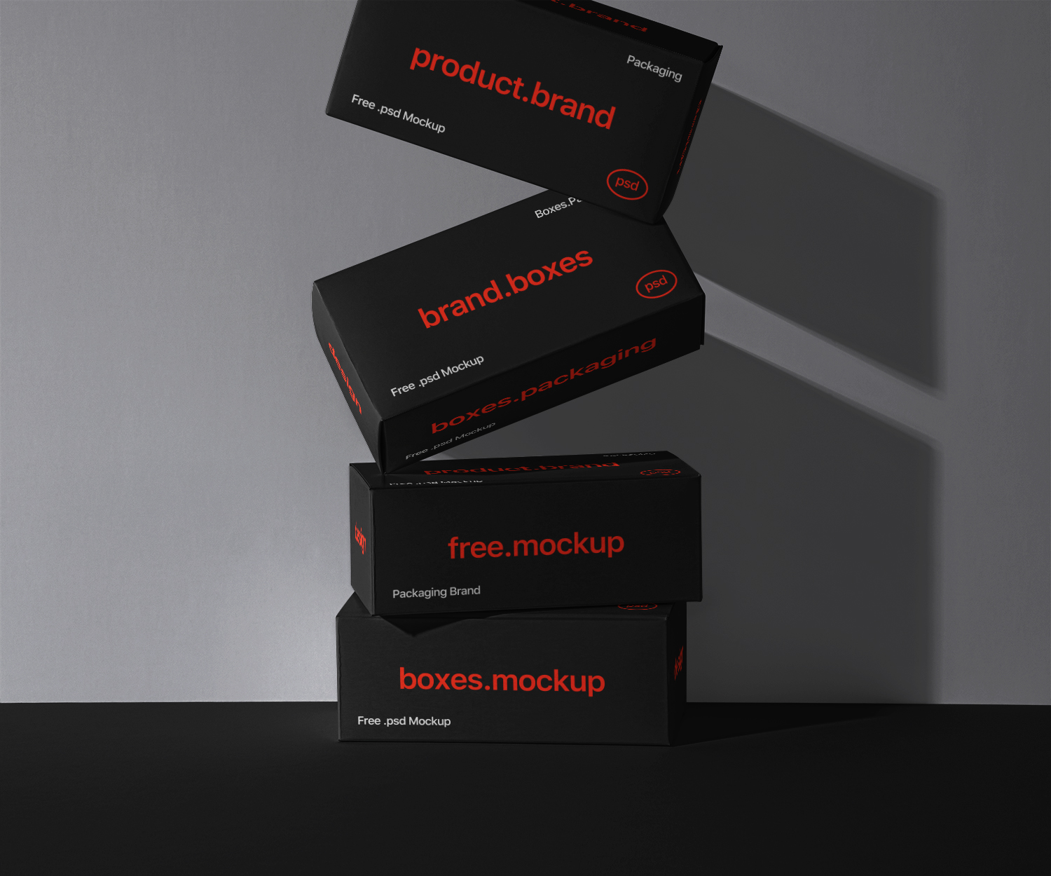 Boxes Brand Packaging Product Free Mockup