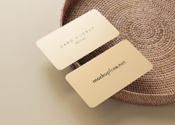 Business Card on a Rattan Tray Free Font