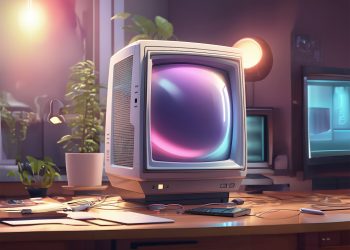 CRT Retro Monitor Free Mockup