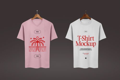 Double T-Shirt’s Free Mockup