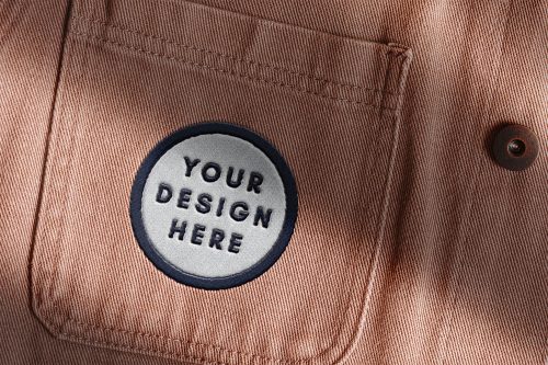 Embroidered Badge Free Mockup