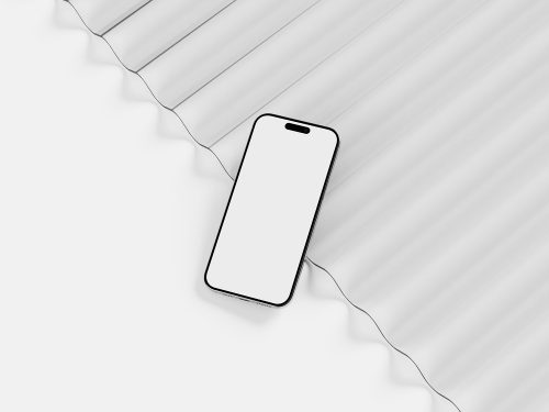 Free Wavy Glass iPhone 15 Pro Mockup