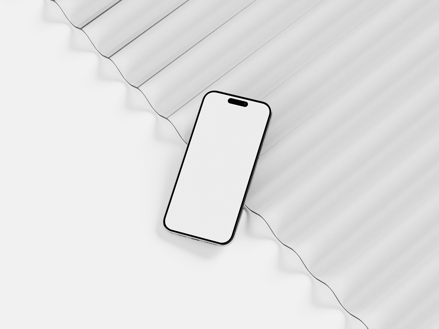 Free Wavy Glass iPhone 15 Pro Mockup