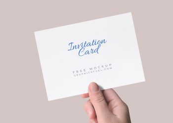 Invitation Card Free Mockup