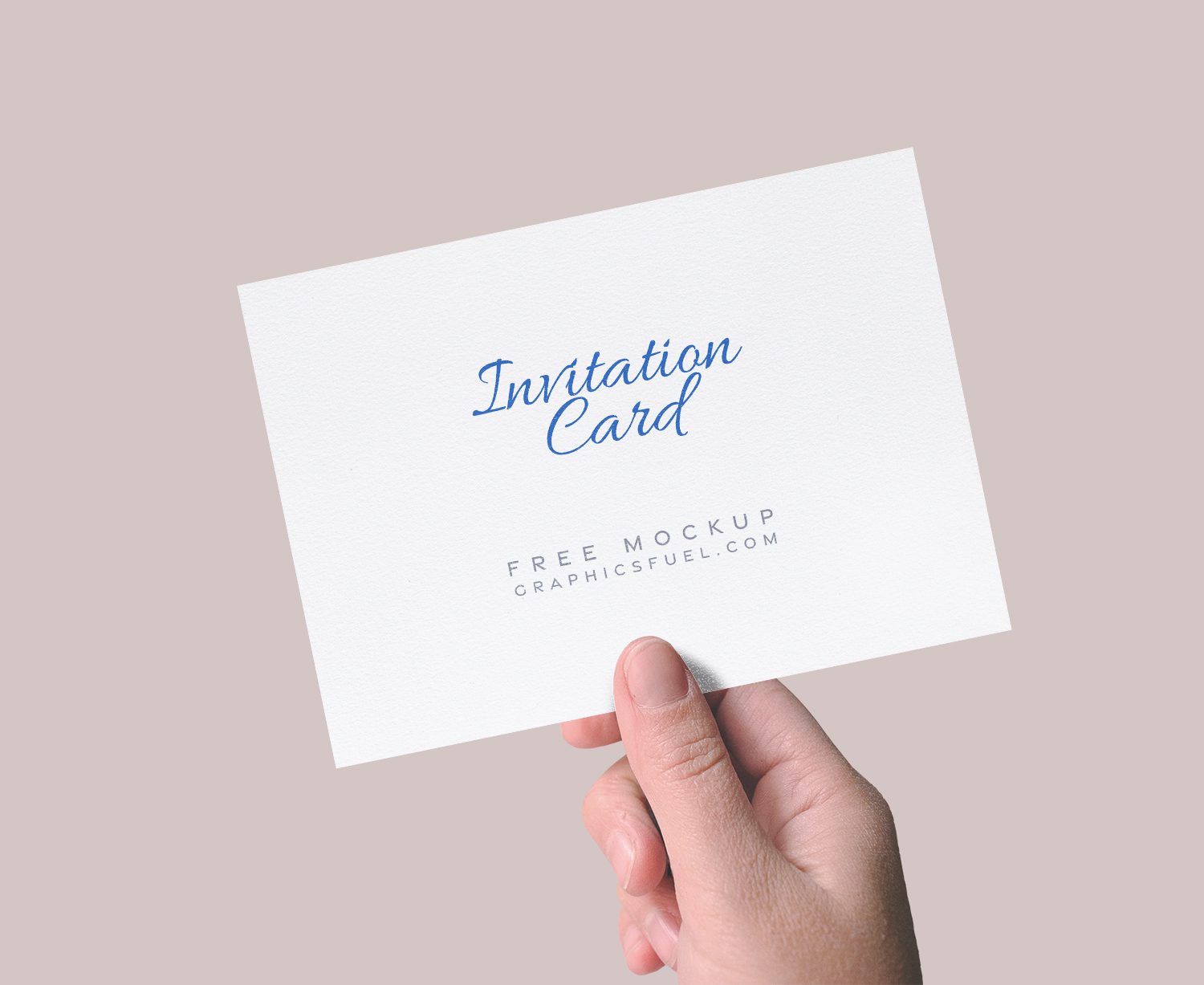 Invitation Card Free Mockup