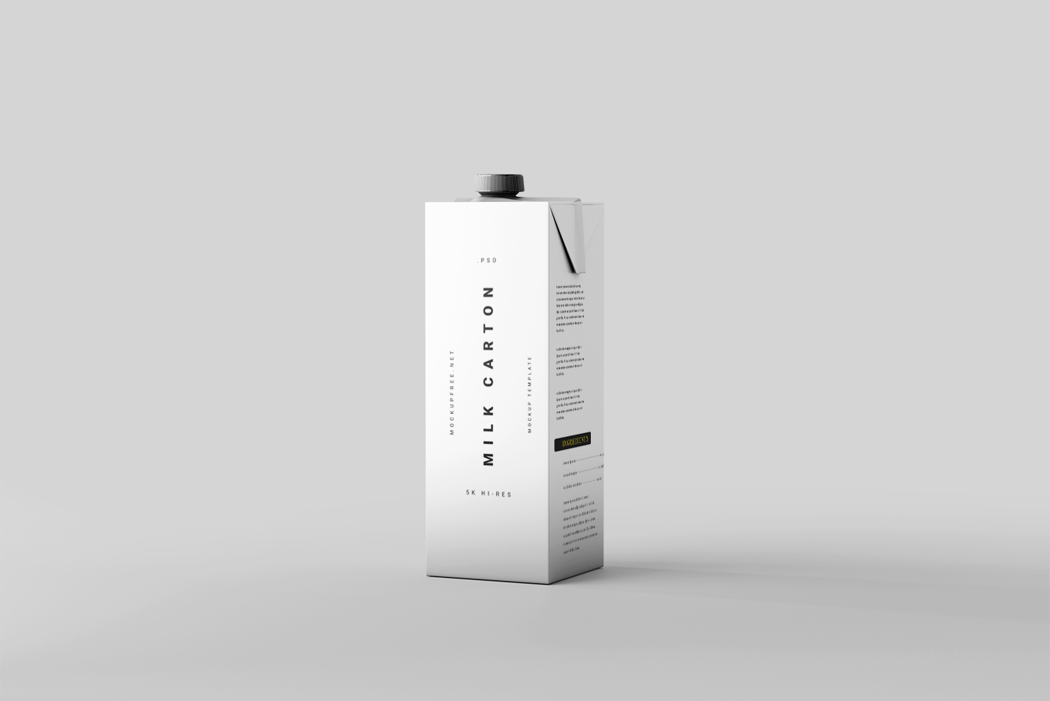 Milk Carton Box Free Mockup