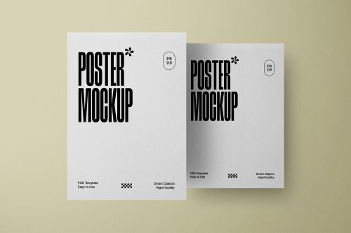 Realistic Posters Free Mockup