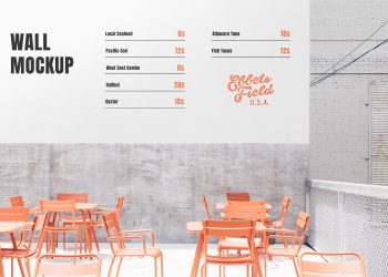 Restaurant Wall Free Mockup