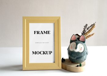 Small Frame with Figure Free Mockup