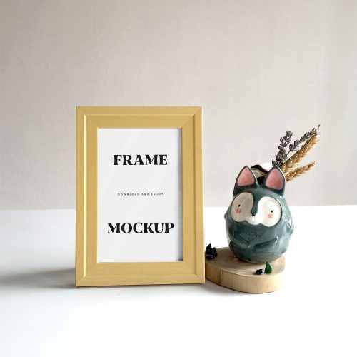 Small Frame with Figure Free Mockup