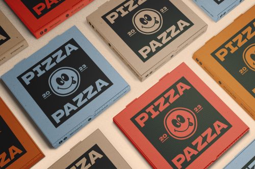 Square Pizza Box Free Mockup