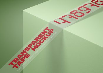 Transparent Tape Free Mockup