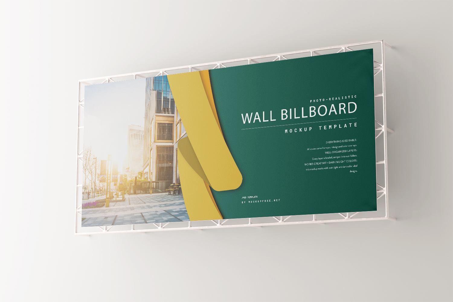 Wall Billboard Free Mockup