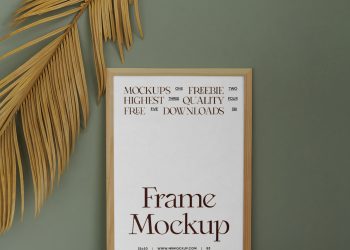 Wood Frame on Chair Free Mockups